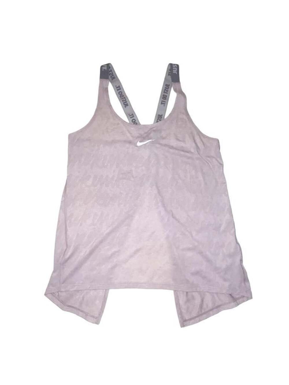 Nike Women's Dri-Fit Elastika Training Tank Top Pink with Just Do It Straps